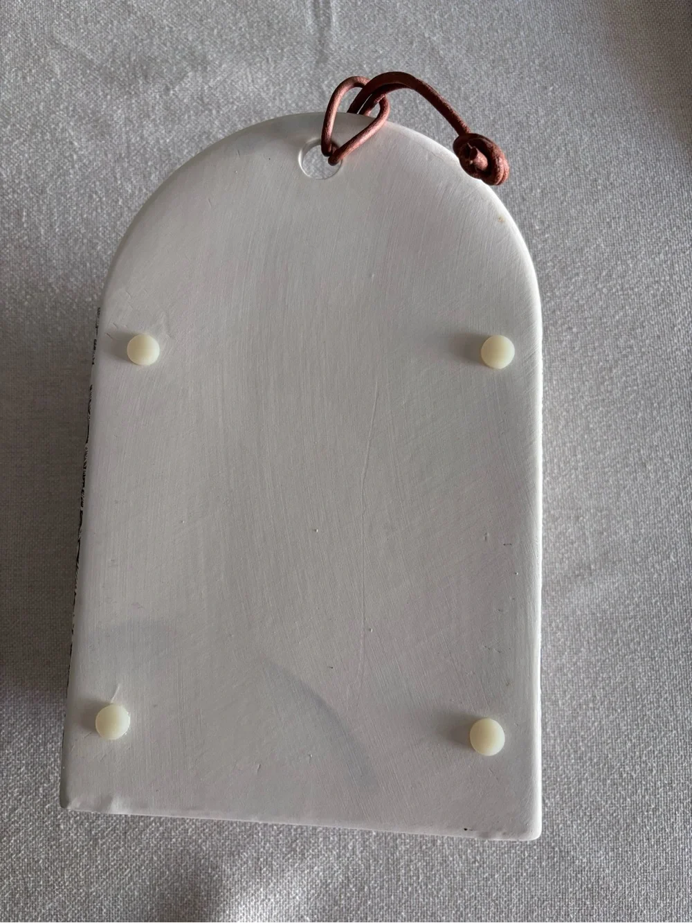 Demdaco White Ceramic Hanging Kitchen Sign with Brown Lettering